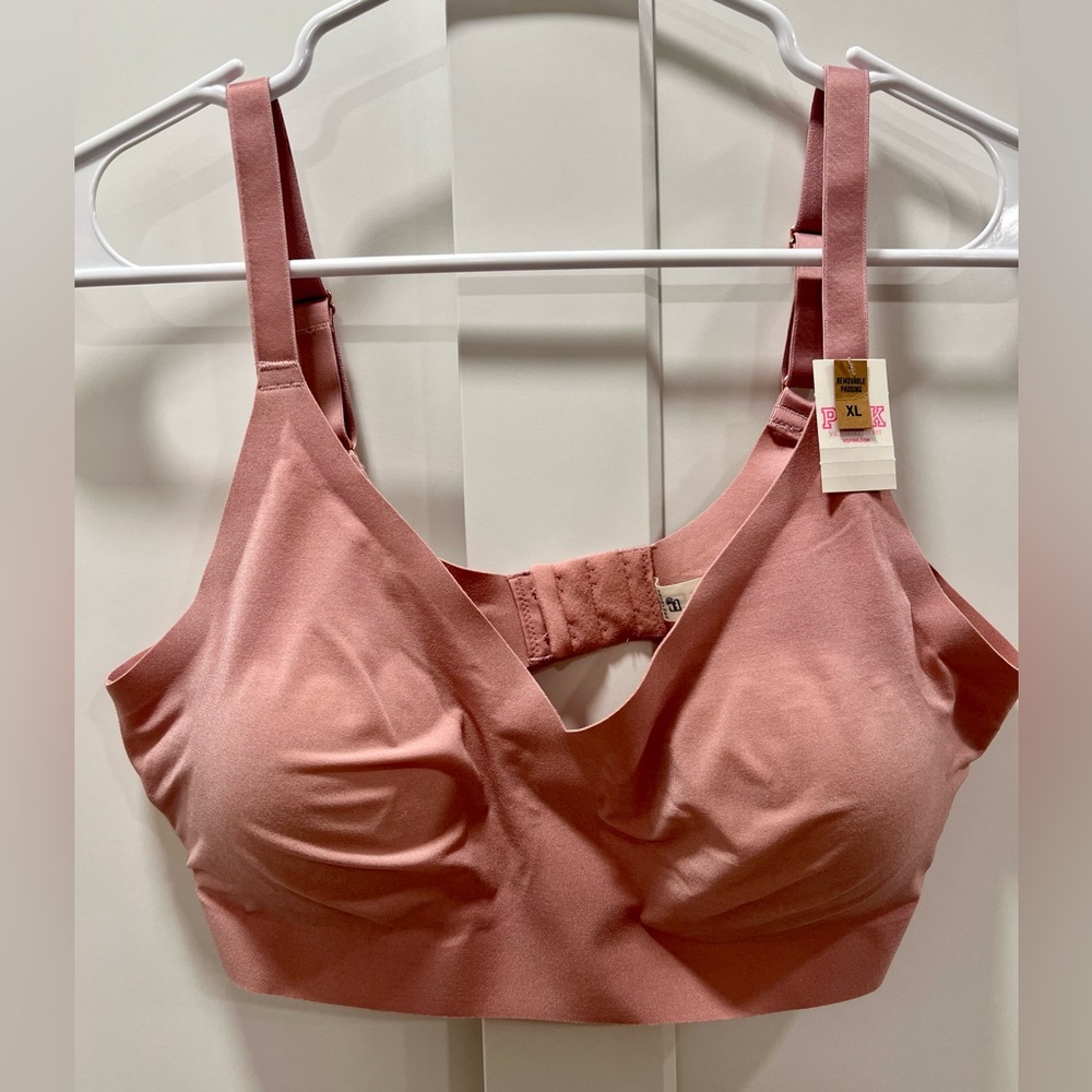 Pink bralette.